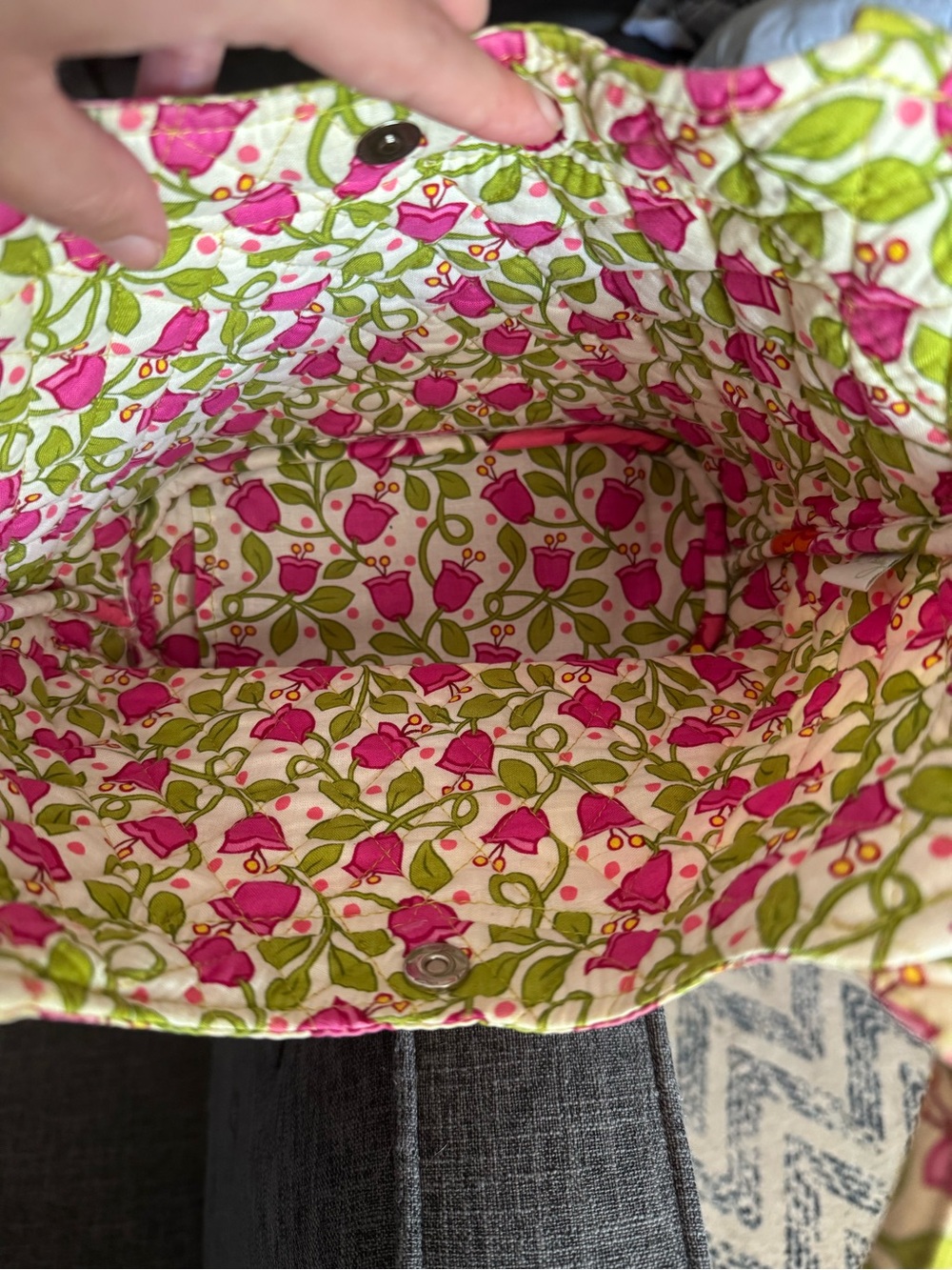 Vera Bradley Mini Bucket Tote - Pink & Orange Floral Vintage - Picture 3 of 3